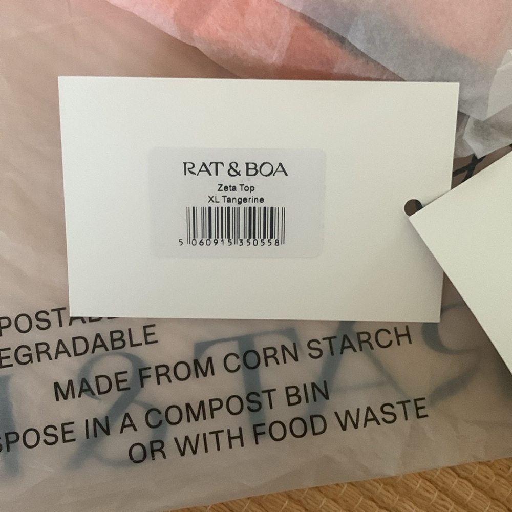 Rat & Boa Zeta Top in Tangerine - Picture 6 of 8
